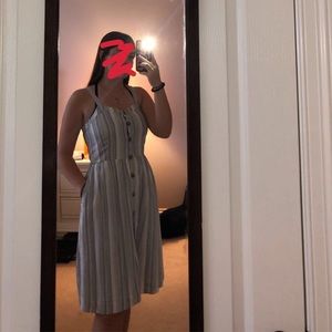 Long button up dress